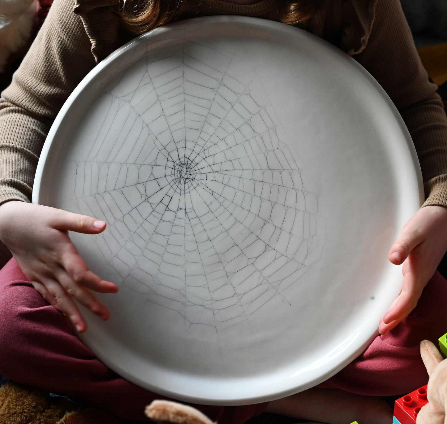Web on Clay (Large Plate)